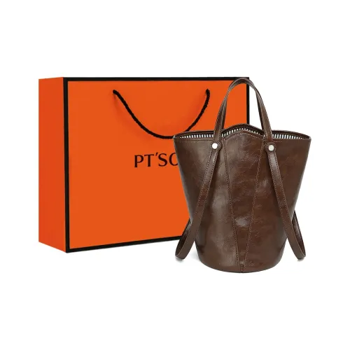 PT'SON Синтетическая кожа Одно плечо Подмышечный Сумка Женская Коричнево-кофейная