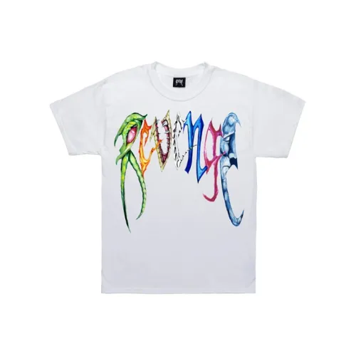 Revenge Прямой крой T-рубашка Унисекс Белый