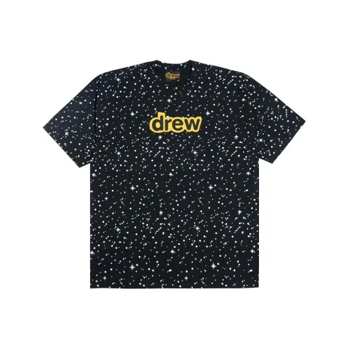 Drew House Letter Logo Series T-Shirt Унисекс Starry Sky Black