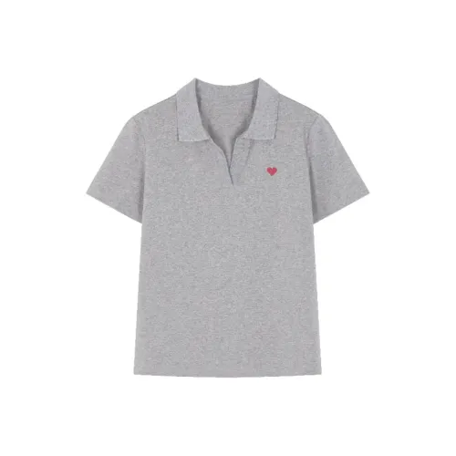 Mo Han Yi Mei T Рубашка Женская Светло-Пшеничная Серый