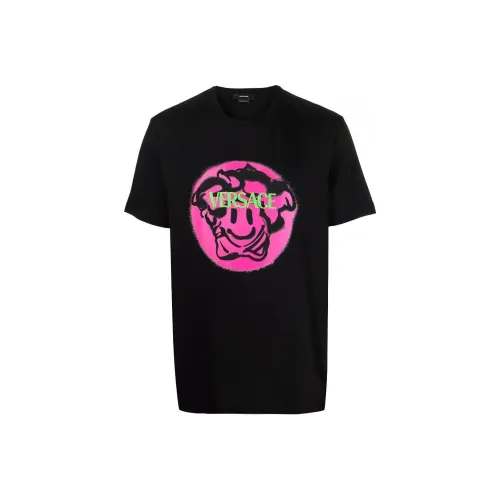 VERSACE Мужские черные T-рубашки