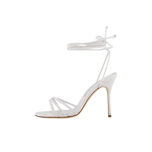 MANOLO BLAHNIK Leva One Ремень Сандалии 10,5 см Женские Белые