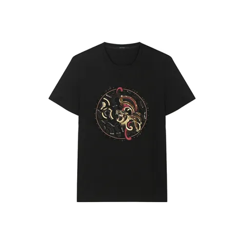 DAVID NAMAN Прямой крой T-рубашка мужская черная