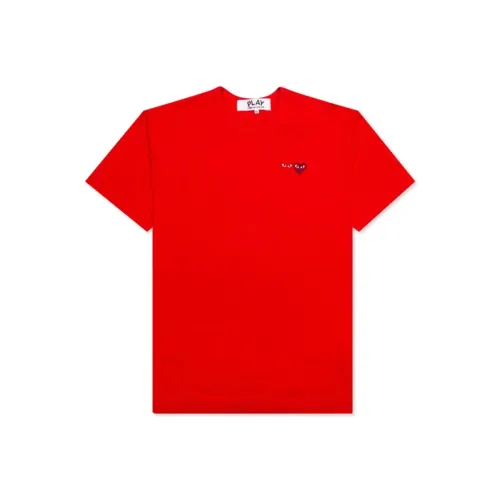 CDG Play Red Men's T-Shirts CDG Play Красный Мужские Футболки
