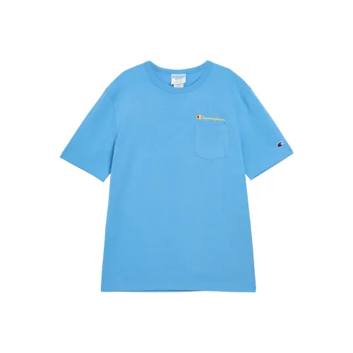 Champion T-Shirt Unisex Light Blue US Version Чемпион T-Shirt Унисекс Светлый Синий Версия для США