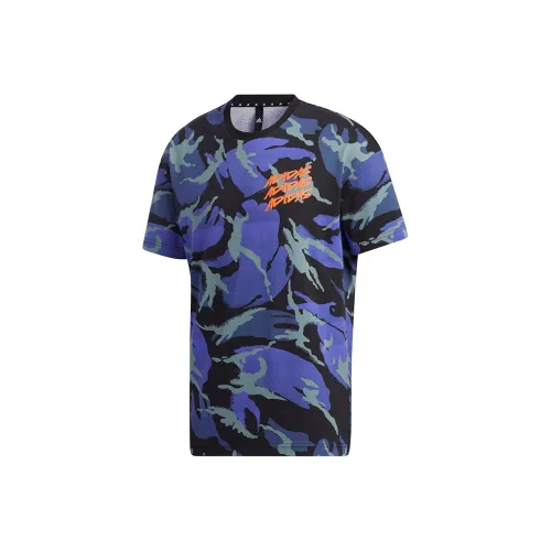 Adidas Blue Men's T-Shirts Adidas Синий Мужские Футболки