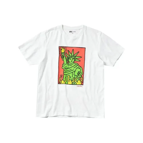 UNIQLO Белая унисекс футболка