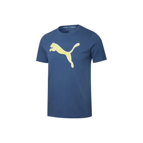 PUMA Graphic T Рубашка Мужская Темно-Джинсовый Синий