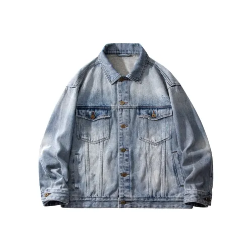 HZWH Синий Мужской Джинсовые Куртки