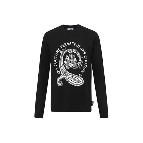 VERSACE JEANS Черные Мужские T-рубашки