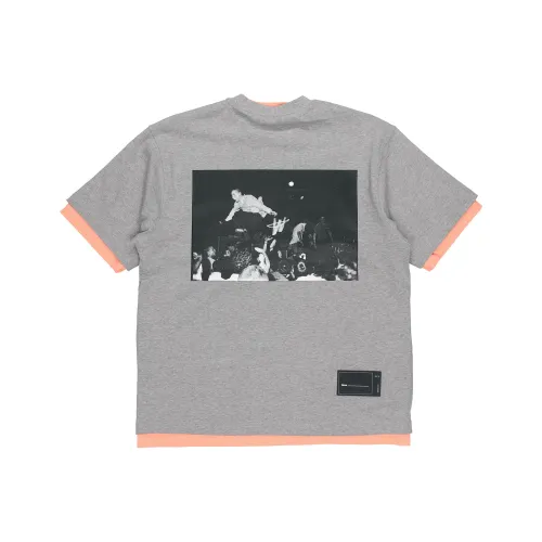 WE11DONE Розовый оранжевый унисекс футболка