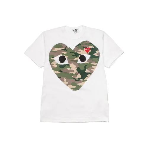 CDG Play Короткий рукав T-рубашки Мужской Белый