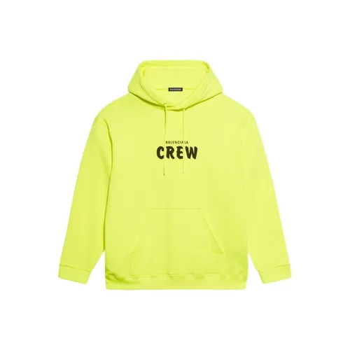 Balenciaga Свитшот Стандартный крой Мужской Неоново-желтый