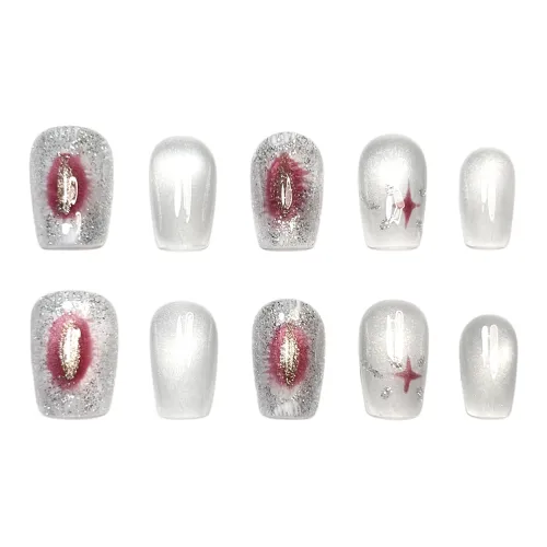 KDOW Серый Настроение False Nail Короткий LADDER Серебряный Jump Цвет 16мм