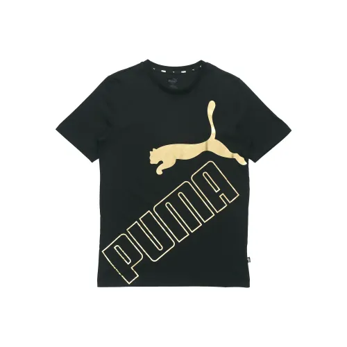 PUMA Черный Золотой Мужская T-Рубашка