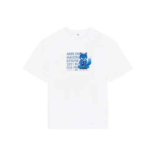 Maison Kitsune Белая Унисекс Футболка