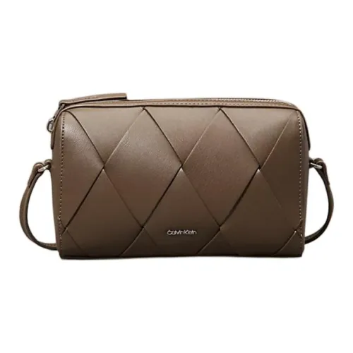 CALVIN KLEIN Полиуретан Сумка Сумка через плечо Сумка через плечо Стандартная Женская Коричневая