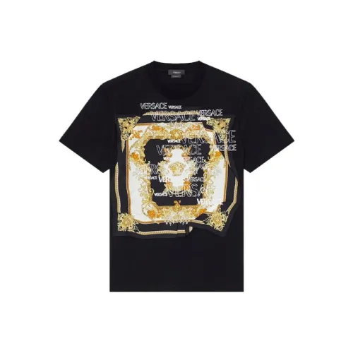 VERSACE Мужские черные T-рубашки