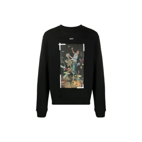 Off Белый FW20 Черный Мужские Толстовки