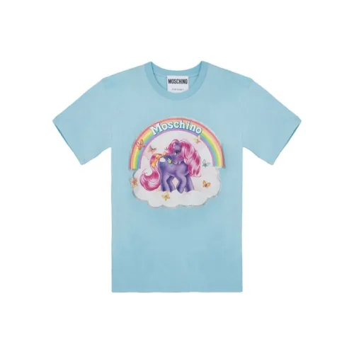 MOSCHINO Синяя Унисекс Футболка