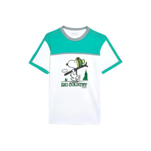 COACH T-Shirt Мужская Белая и Зеленая