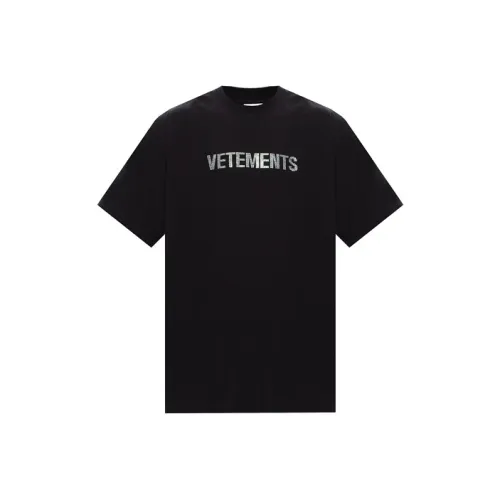 Vetements Черная унисекс футболка