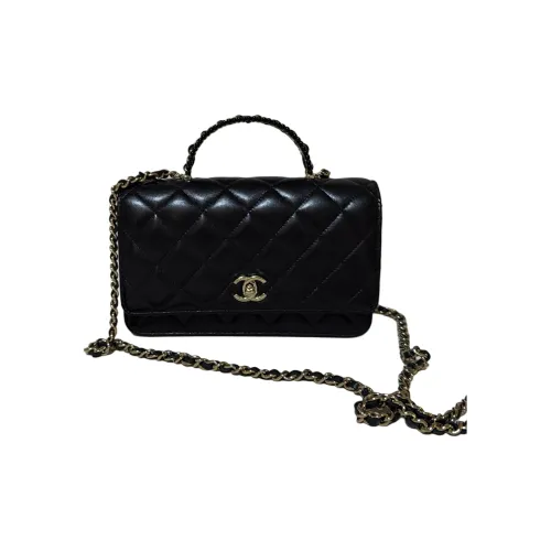 CHANEL Овчина Сумка через плечо Сумка Женская Черная