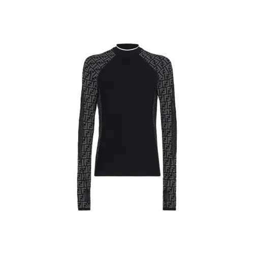 FENDI Мужские черные T-рубашки