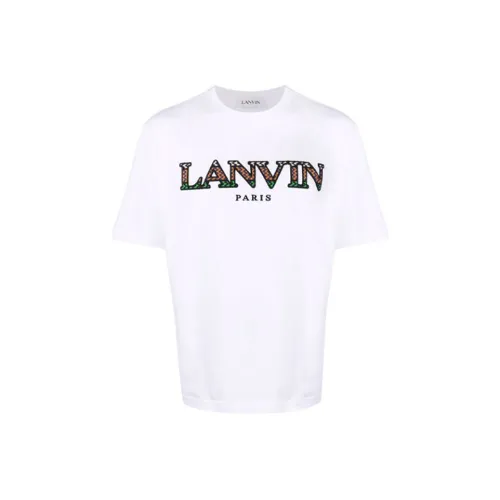 Lanvin Белая Мужская T-Рубашка