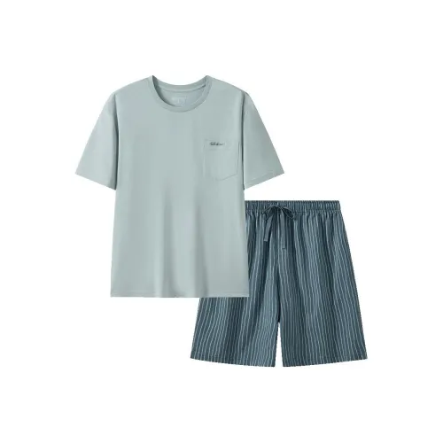 Shuya Pajama Комплект Мужской Серый Зеленый