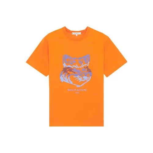 Maison Kitsune Апельсин Мужская T-Рубашка