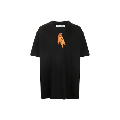 Off Белый FW20 Рукав с оборванным плечом T-рубашка Мужская Черная