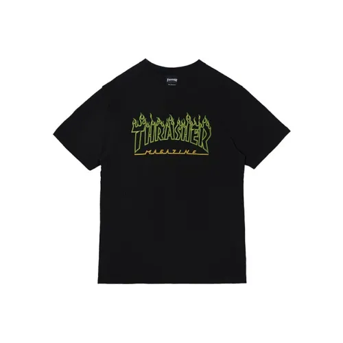 Thrasher T-Shirt Японская версия Унисекс Черный