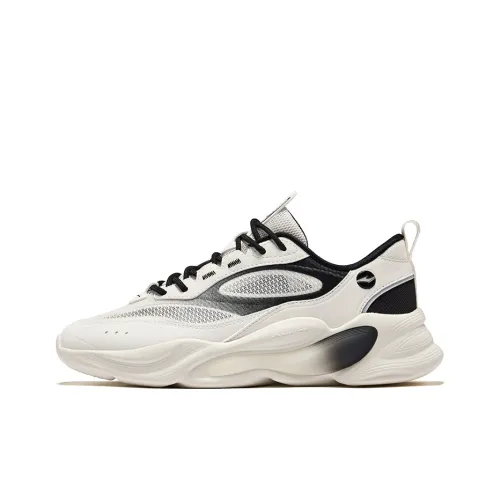 Erke Casual Низкий Топ Микрокристалл Белый Джет Черный Мужской