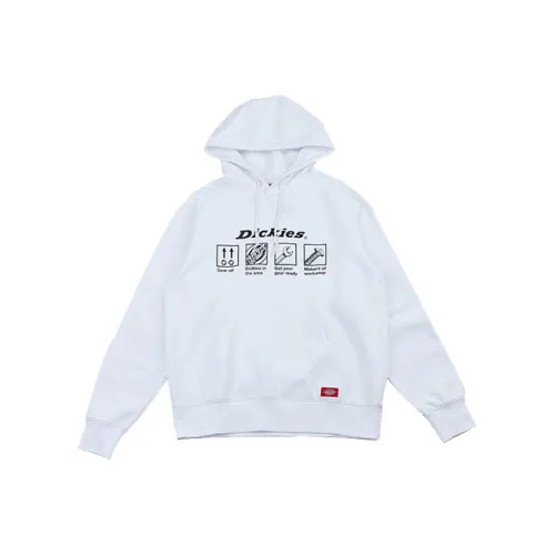 Dickies С капюшоном Стандартный Свитшот Мужской Белый