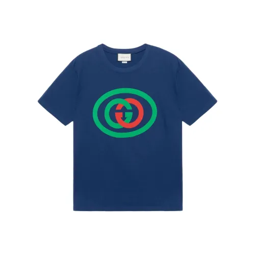 GUCCI Темно-синие мужские футболки T