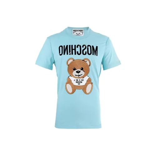 MOSCHINO Мужские синие футболки