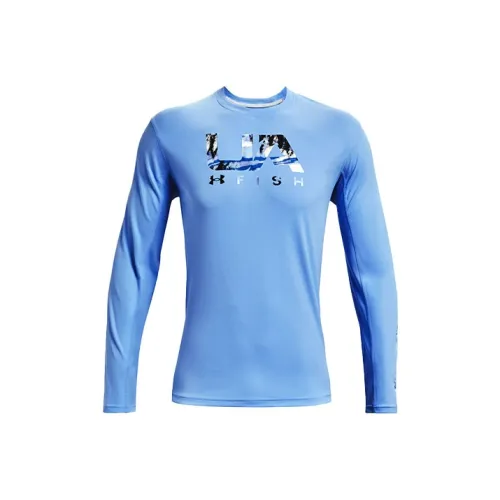 Under Armour Длинный рукав T-рубашка мужская Каролина синий