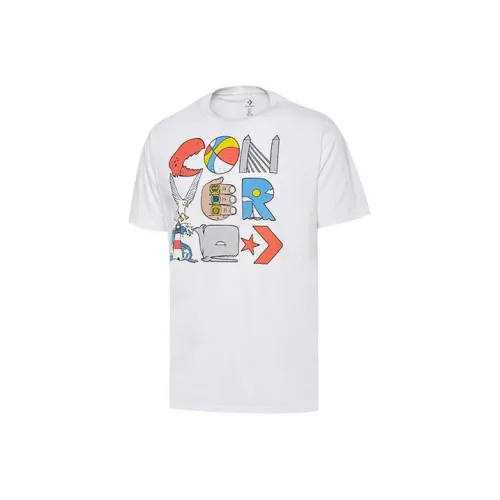 Конверс Cartoon Printing T-Shirt Мужской Белый