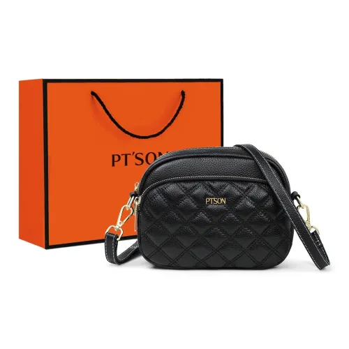PT'SON Коровья кожа с синтетической кожей сумка через плечо женская черная