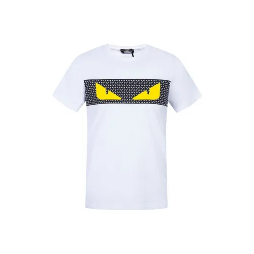 Fendi Белая Мужская T-рубашка