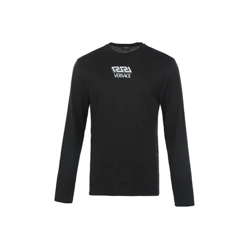 VERSACE Мужские черные T-рубашки