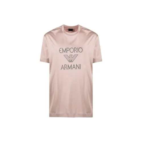 Emporio Armani Абрикос Мужская T-Рубашка