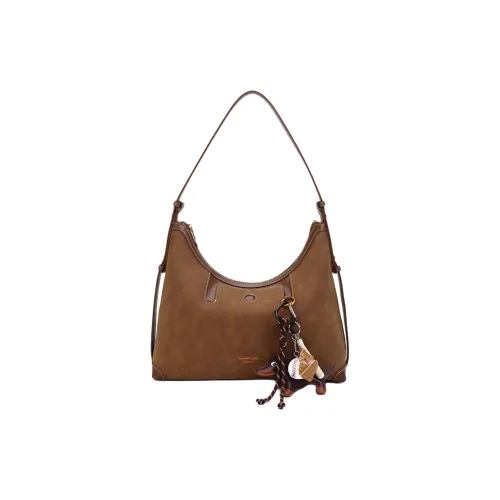 Monna Lisa Сумка через плечо из коровьей кожи большая женская коричневый кофейный