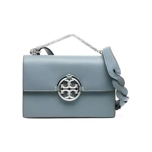 TORY BURCH Miller Litchi Grain Leather Crossbody One Shoulder Bag Small Women's Polar Green