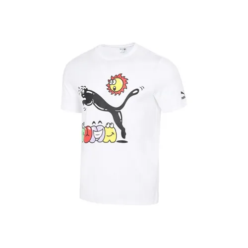 PUMA Summer Streetwear Белый Мужской T-Рубашки