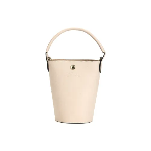 LONGCHAMP Корова Кожа Ведрообразная Сумка Сумка Сумка через плечо Сумка через плечо Мини Женская Экрю