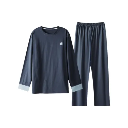 ZAO FU NIAO Пижамный комплект Мужской Темно-синий