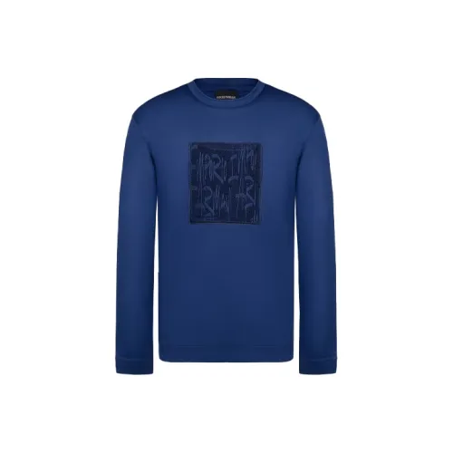 EMPORIO ARMANI Синие Мужские T-рубашки