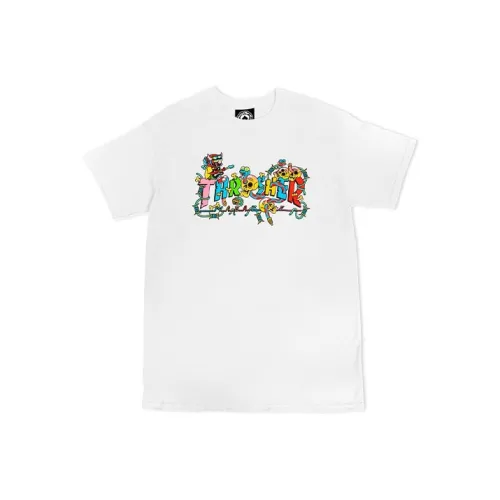 Thrasher Белая Унисекс Футболка